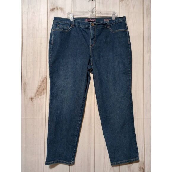 Gloria Vanderbilt Jeans Ladies 18W Amanda Straight Leg Dark Wash - Picture 1 of 8